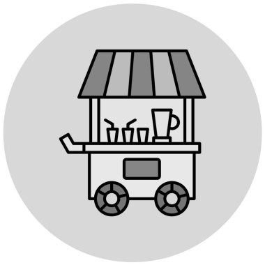 dükkan arabası ikon vektör illüstrasyonu