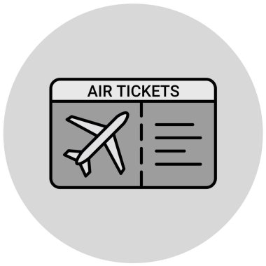 bilet simgesi, vektör illüstrasyonu