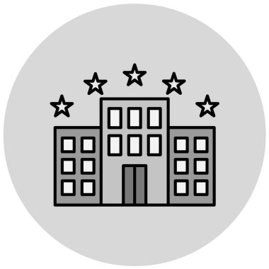 Otel simgesi vektör illüstrasyonu