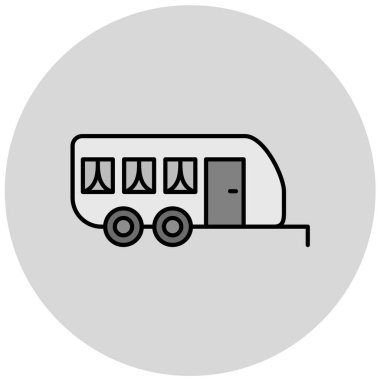 bus simgesi vektör illüstrasyonu