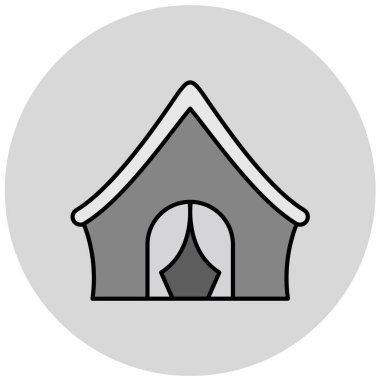 Ev. Web simgesi basit illüstrasyon