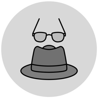 Güneş gözlüğü ve şapka. Web simgesi basit tasarım