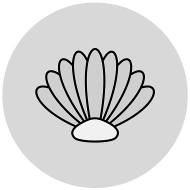 deniz kabuğu ikonu vektör illüstrasyonu