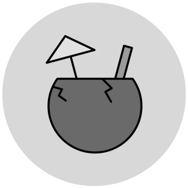 Kokteyl simgesinin vektör illüstrasyonu