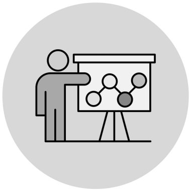 sunum simgesi vektör illüstrasyonu