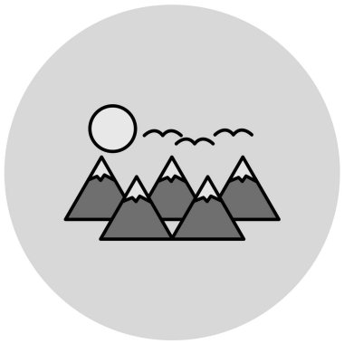 dağ simgesinin vektör illüstrasyonu