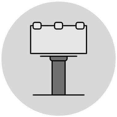 Billboard simgesi vektör illüstrasyonu