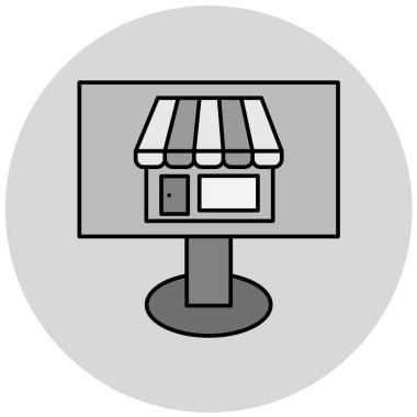 Alışveriş vektörü simgesi modern basit illüstrasyon