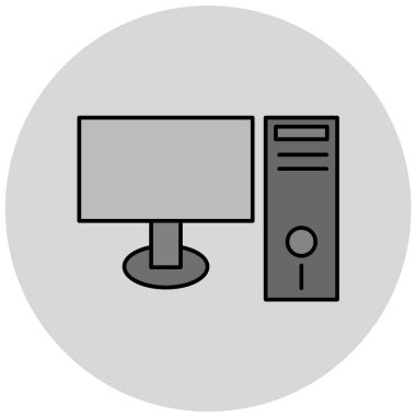 bilgisayar vektör simgesi modern basit illüstrasyon