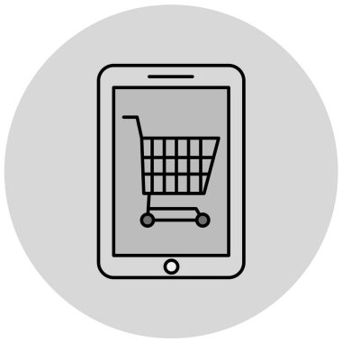 Cep telefonu simgesi, vektör illüstrasyonu