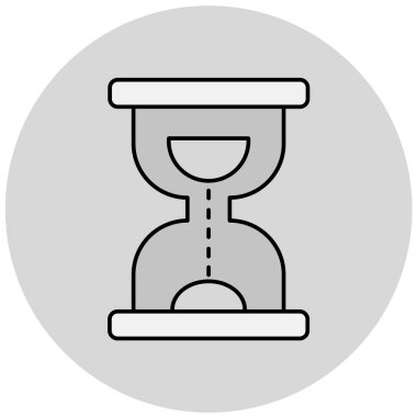 Moda biçimi izole edilmiş arkaplanda kum saati simgesi