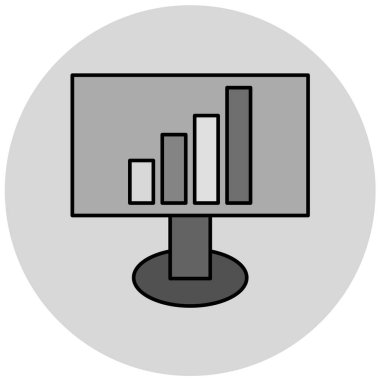 Bilgisayar modern simgesinin vektör illüstrasyonu