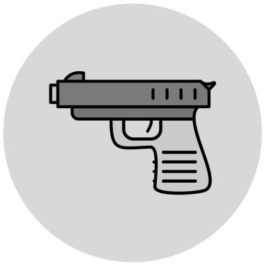 Bir silah simgesinin vektör illüstrasyonu