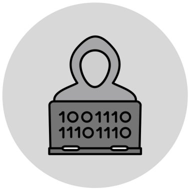 Dizüstü bilgisayarı olan bir adamın vektör çizimi