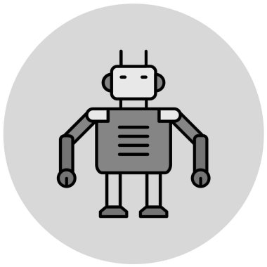 robot ikon vektör illüstrasyonu