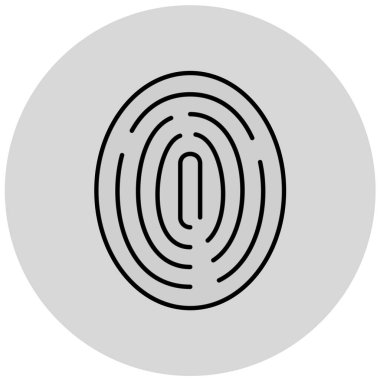 parmak izi vektör simgesi. Düz çizim. 10 saniye.