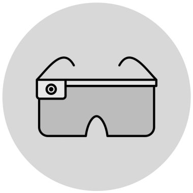 Gözlük. Web simgesi basit illüstrasyon