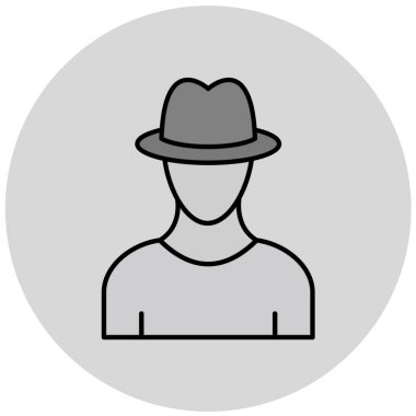 Adam vektör simgesi. kullanıcı arayüzü arkaplanından modern, basit düz işaret çizimi.