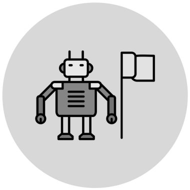 robot ikon vektör illüstrasyonu