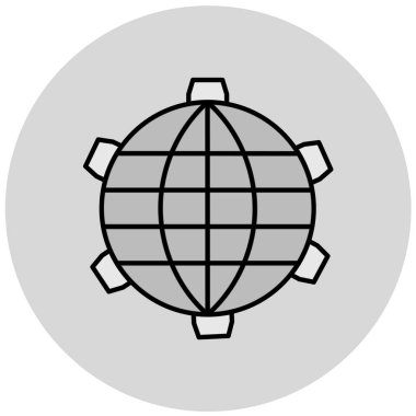 Toprak. Web simgesi basit illüstrasyon