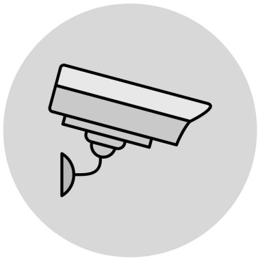 Güvenlik kamerası simgesi, vektör illüstrasyonu