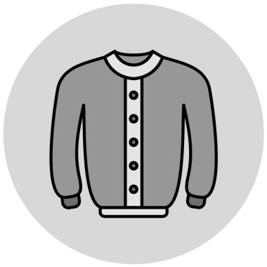 Ceket ikonu. Web için kıyafet vektör simgelerinin basit illüstrasyonu