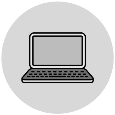 laptop vektör simgesi modern basit illüstrasyon
