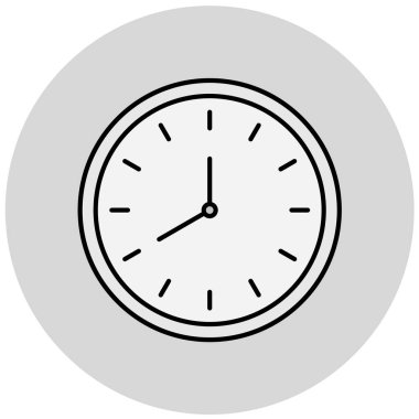 Saat. Web simgesi basit illüstrasyon