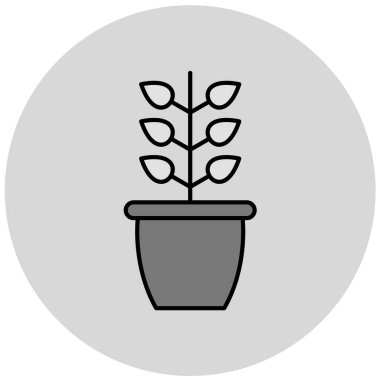 bitki simgesi vektör illüstrasyonu