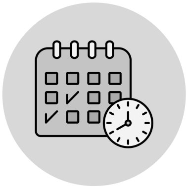 Takvim simgesi, vektör çizimi