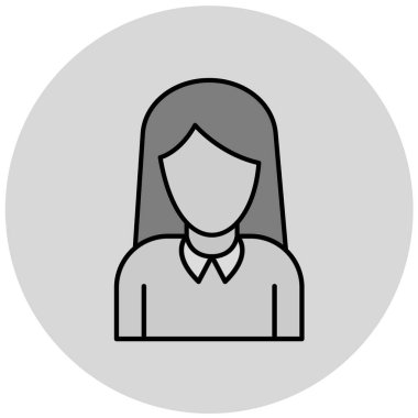 Moda Biçimli Avatar Simgesi İzole Arkaplan