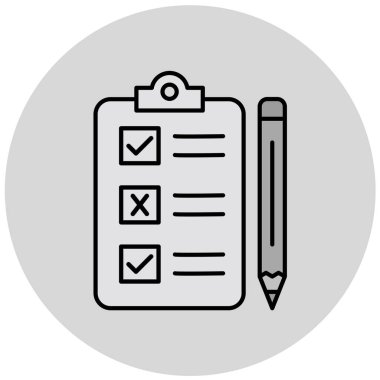 Kontrol listesi simgesi vektör illüstrasyonu