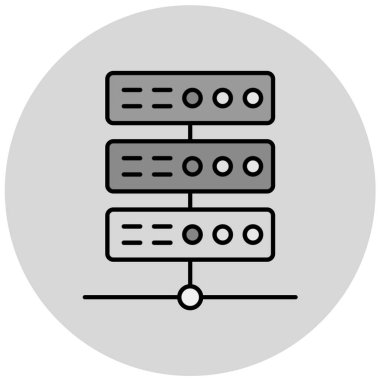 veritabanı. Web simgesi basit illüstrasyon