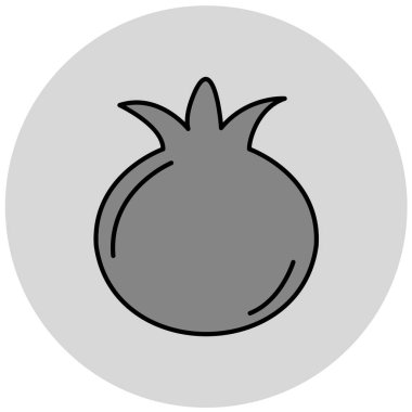 Tek izole edilmiş elma simgesinin vektör çizimi