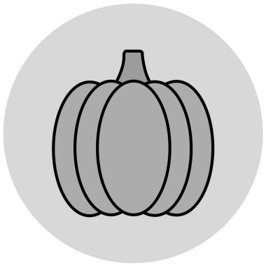 balkabağı ikonu. Web için cadılar bayramı vektör simgelerinin basit çizimi