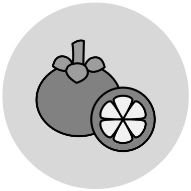 Meyvenin tek simgesinin vektör illüstrasyonu