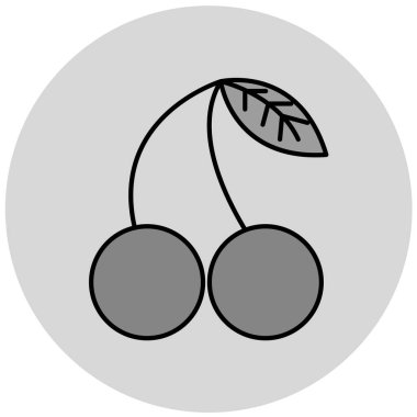 kiraz ikonu vektör illüstrasyonu