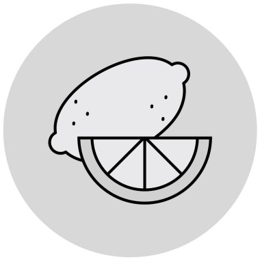 limon vektörü simgesi modern basit illüstrasyon