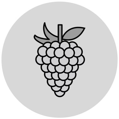 üzüm ikonu vektör illüstrasyonu
