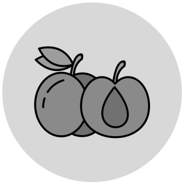 Tek elma simgesinin vektör illüstrasyonu