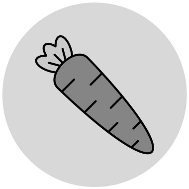 Moda stili izole edilmiş arkaplanda havuç simgesi