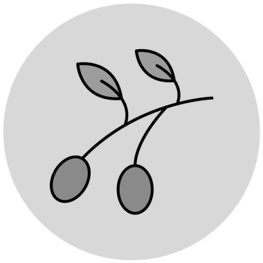 kiraz ikonu vektör illüstrasyonu