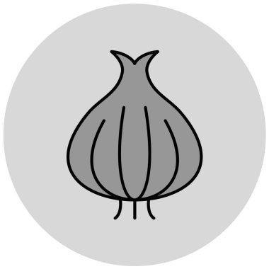 Soğan vektörü simgesi modern basit illüstrasyon