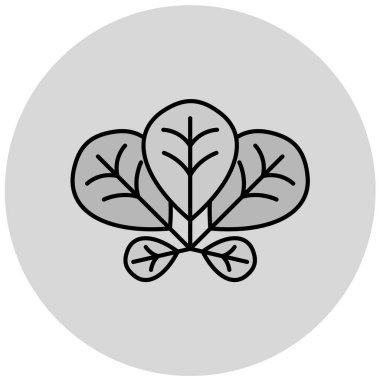 Tek bir yeşil ve beyaz simgenin vektör illüstrasyonu