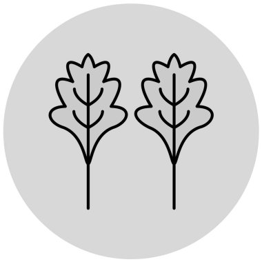 Yaprak simgesinin vektör illüstrasyonu