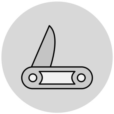 Bıçak ikonu. Web tasarımı için makas vektör sembolünün basit çizimi