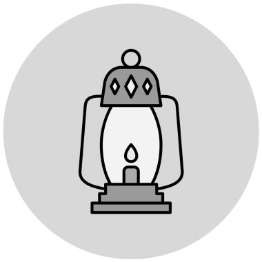 gaz lambası, web simgesi basit illüstrasyon