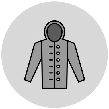 Ceket simgesinin vektör illüstrasyonu