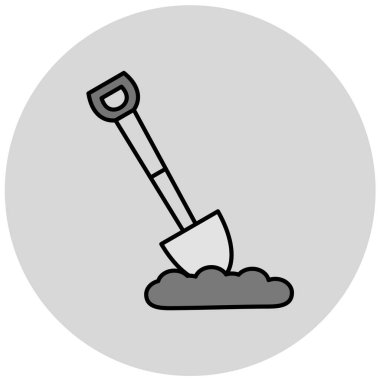 kürek simgesi vektör illüstrasyonu