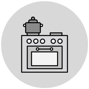 Fırın. Web simgesi basit tasarım